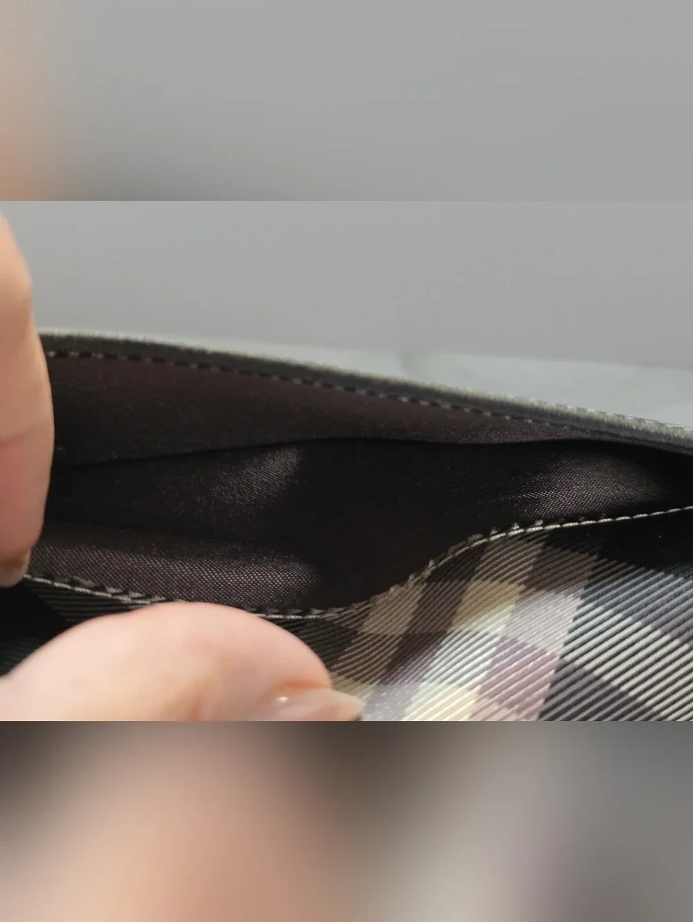 Burberry Blue Label Nova Check Continental Wallet Black Blue